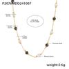 1Pc Handmade Natural Stone Chain Necklace Stackable Gold Color Chain Beaded Collarbone Necklace Jewelry Gifts for Women Girls