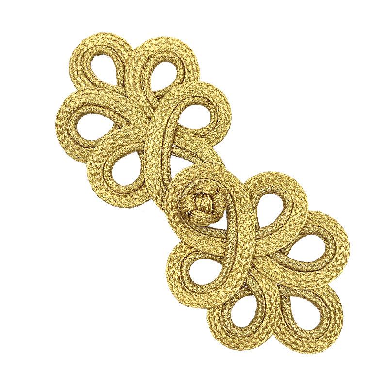 

1PCS Chinese Knot Fastener Flower Button Sewing Closure Handmade DIY Clothing Accessory золотой