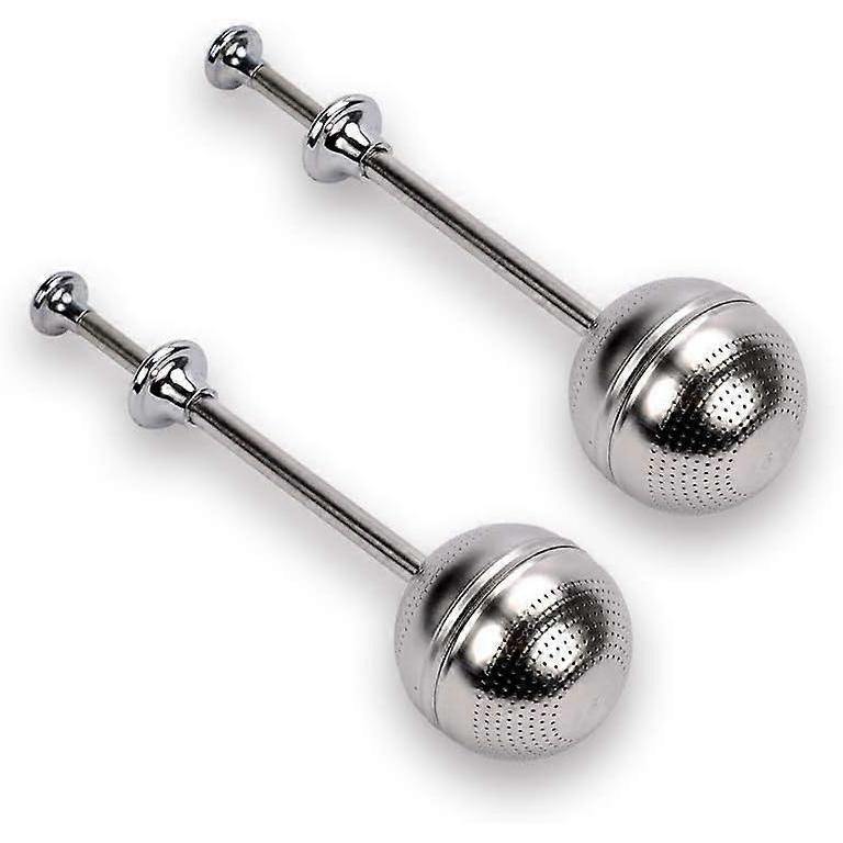 Long-Handle Stainless Steel Tea Strainers - 2pcs Premium Tea Infuser Filter Loose Leaf Tea