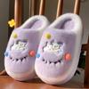 Cartoon Women Home Slippers Plush Warm Thick Bottom Slides Cute Soft Non-slip Slippers Indoor Outdoor Men Casual Slippers