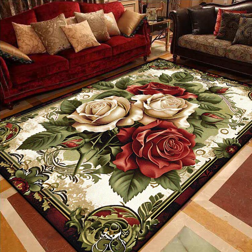 Luxusní evropský obývací pokoj dekorace koberec nádherný ložnice pohovka boční velké koberce šatna protiskluzové podlahové rohože omyvatelné