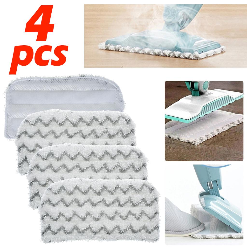 4 Buc Păduț de Rezervă pentru Mop cu Abur Reutilizabil Păduț pentru Mop cu Abur Lavabil Compatibil cu Accesorii Mop cu Abur Shark lavete mop