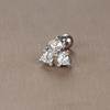 Gold Stainless Steel Earrings with Zircon Studs - Creative and Elegant Design