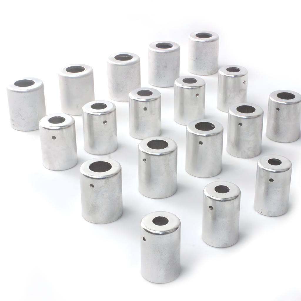 Aluminum Ferrule A/C Gas Hose Pipe Crimp Sleeves R12 R134A 3/8'' 1/2'' 5/8'' 3/4'' Hose Air Conditioning Joint 4pcs/Pack