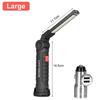 Folding COB XPE LED Work Light Flashlight USB Rechargeable Torch Magnetic Base & Hook, Emergency Car Inspection Lamp Red SOS