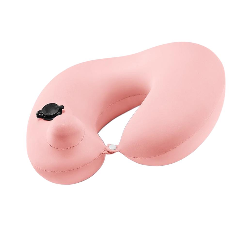 Pernă de Gât în Formă de U Portabilă cu Presare Gonflabilă Mătase de Gheață Pernă de Călătorie pentru Avion Mașină Viteză Mare