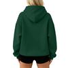 Women's Color Long Sleeve Pullover Hoodie with Front Pocket Loose Fit