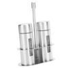 Stainless Steel Condiment Seasoning Container Pots Set with Spice Rack for Dining Room Supplies