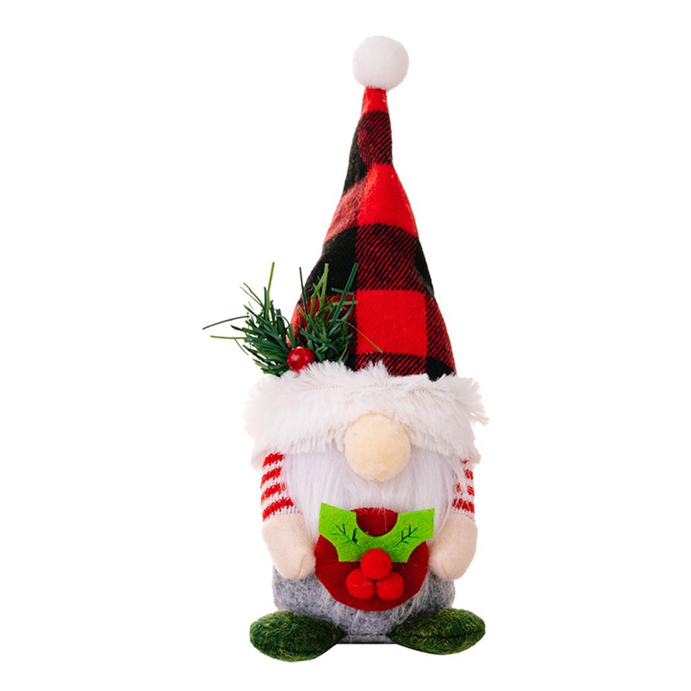 Christmas Gnome Desktop Decor Mini Standing Elf Decor Festival Theme Dwarf Ornament Cute Statue for Table