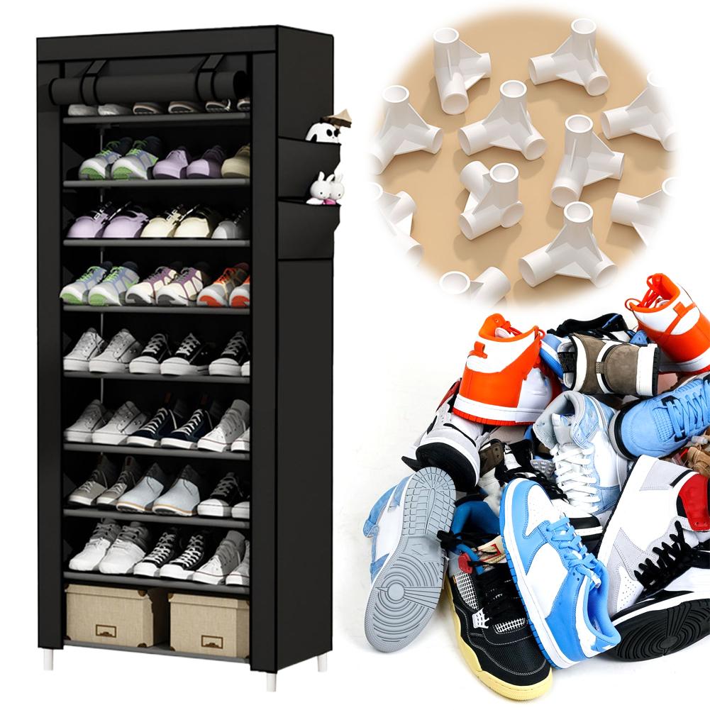 10 Layers Shoe Cabinet Household Multi-Layer Storage Shoes Dust-Proof Door Porch Floor Large-Capacity Porch Rack Shoe Rack