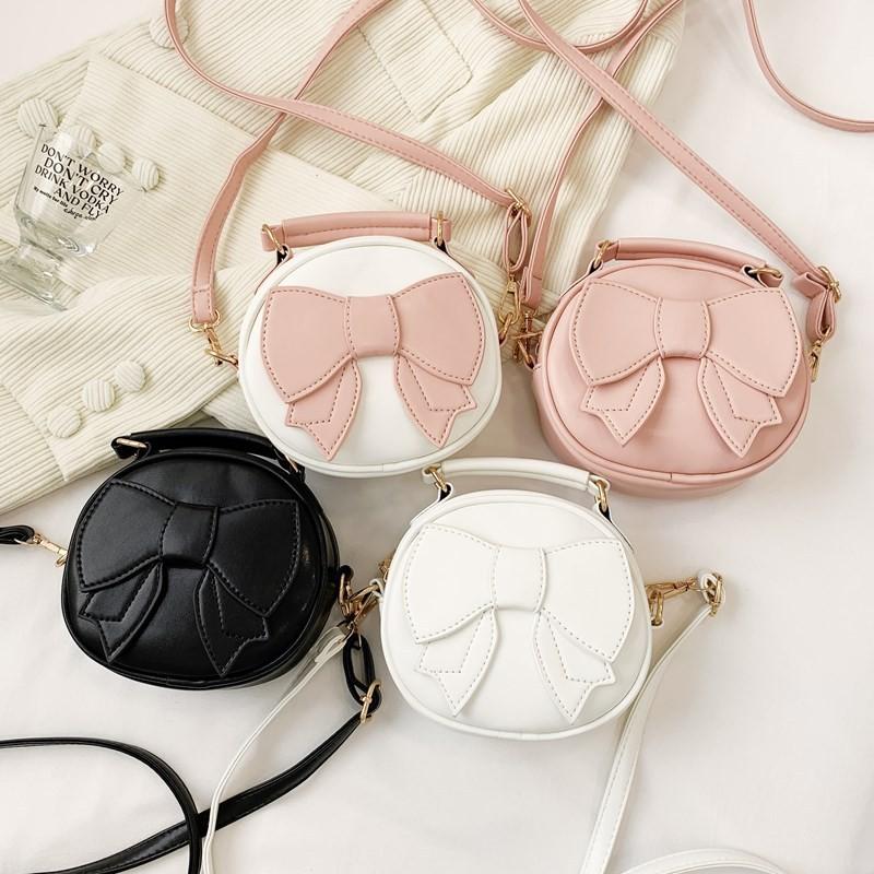 Pu Mini Adorable Bag For Kids With Lovely Bowknot Design Perfect For Outings Daily