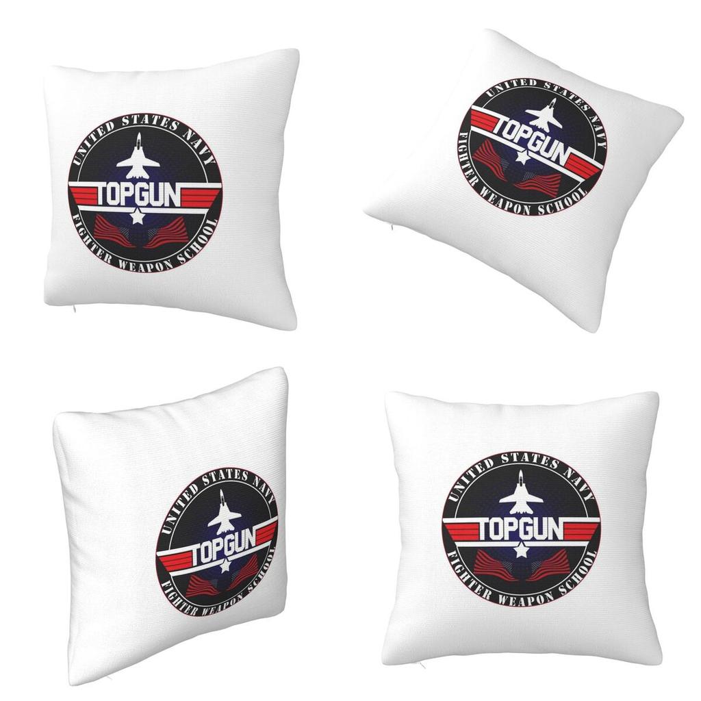 Air Force Fighter Jets Top Gun Tom Cruise Maverick Film Square Pillowcase Cushion Cover Pillow Case Throw Pillow Cover