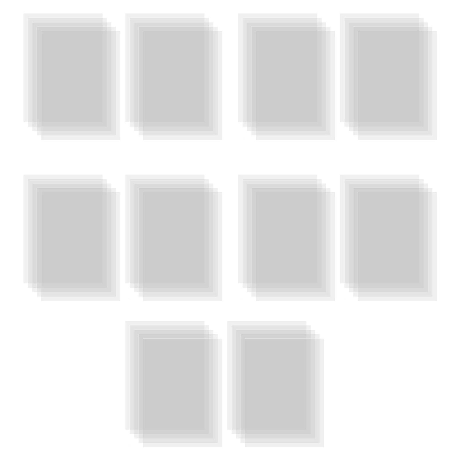 

Упаковка из 50 прозрачных ацетатных листов для поделок, термостойкие пустые пластиковые трафареты, шаблоны для квилтинга и фотоальбома