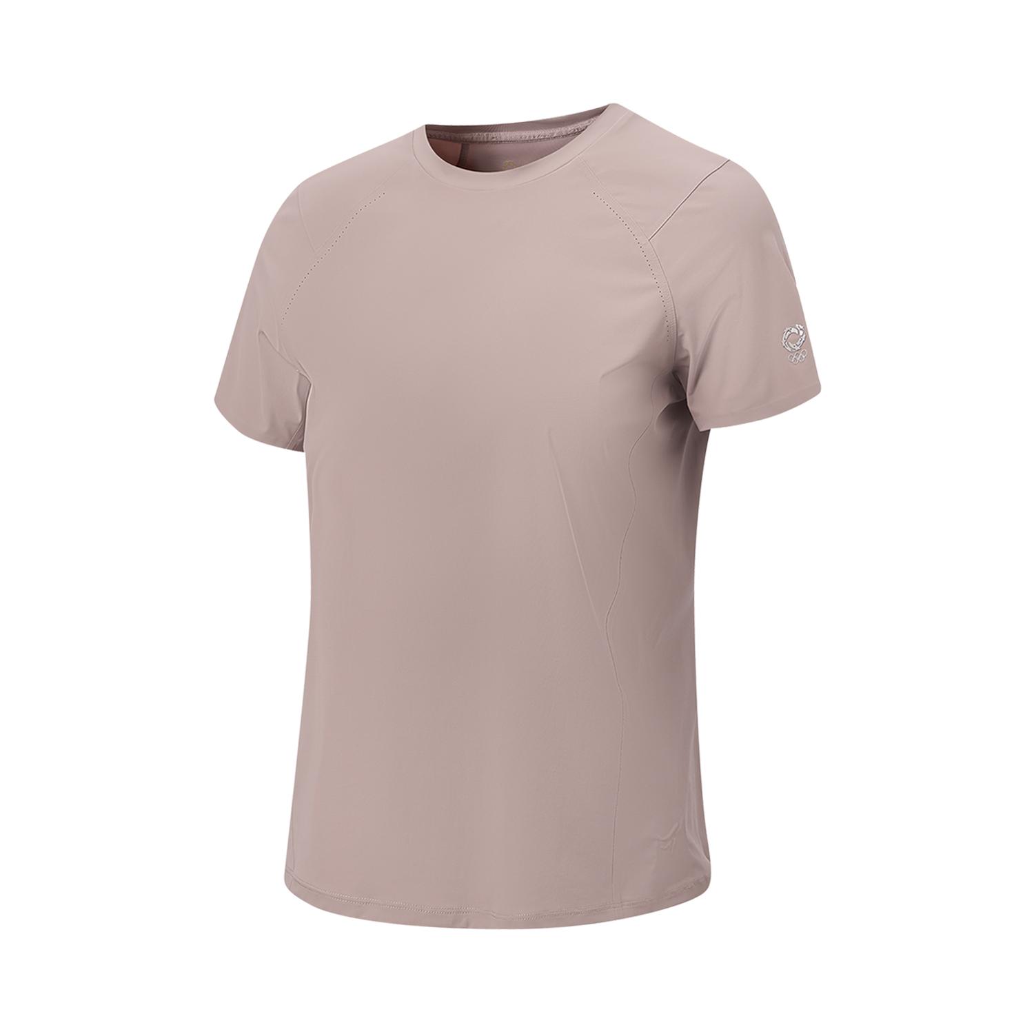 Li Ning Honor Gold Logo | T Shirt Women s Sand Clay Purple ATSW874-6 L