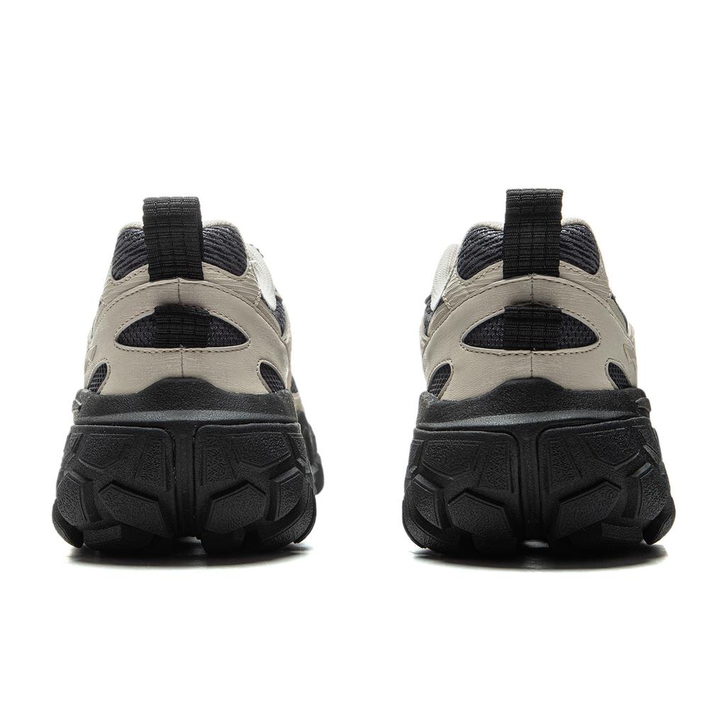 New LiNing Dunes Cushioning Anti Slip Wear Resistant Breathable Height Increasing Low Top Casual Shoes Men's Khaki Black AGCU379-3
