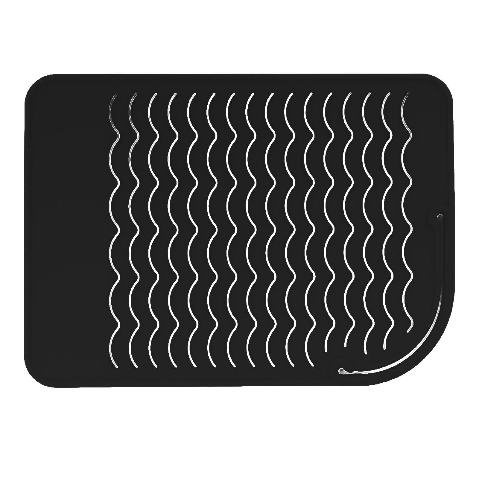 

Heat Resistant Mat Silicone Slip Proof Square Heat Insulation Pad for Kitchen Countertop Black чорний