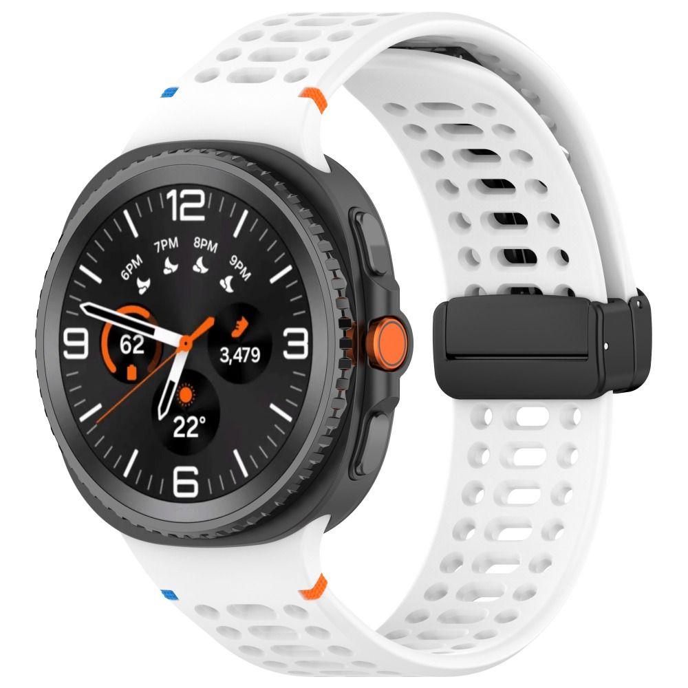 Silikon Uhrenarmband Ersatz Magnetische Faltbare Schnalle Armband Atmungsaktives Armband für Samsung Galaxy Watch 8/8 Classic