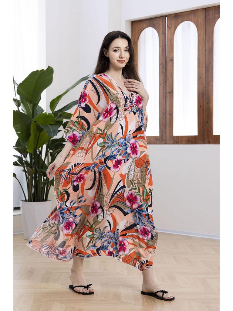 Rayon Handmade Knitted Beach Cover-Up, Plus Size, Long Robe, Bikini Sun Protection, 16 Colors Available