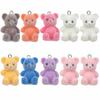 3D Resin Animal Flocked Figurine Ornaments: DIY Keychains, Bag Charms & Phone Lanyards