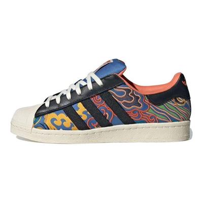 נעלי סניקרס יוניסקס Fefei Ruan x Superstar 82 חבילת ראש השנה הסיני שחור שחור ליבה רב צבעוני ID3651