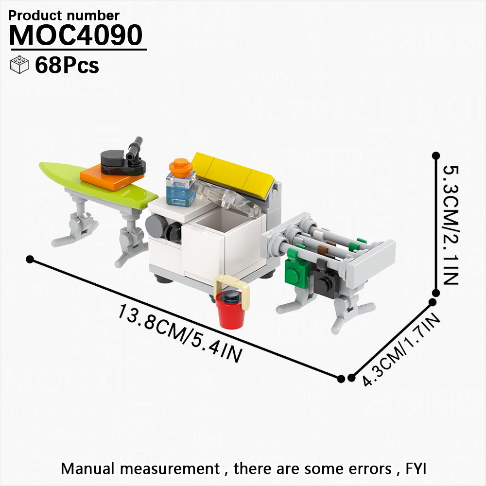 City Series Baby Pram DIY Building Block Various Open Room Furniture Toilet Appliances Model MOC Brick Gift Kid Toy For Children