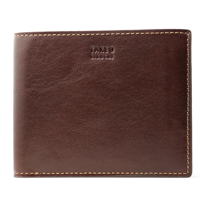 

[Takeo Kikuchi] bifold wallet genuine leather men s TKW-00422 Limited to our company Bespoke model tritoni [12] chocolate