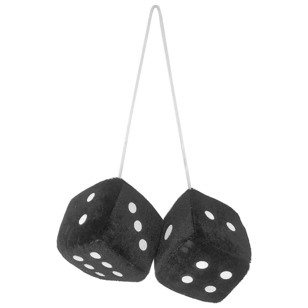 

Dice Pendant Car Rearview Mirror Pendant Dice Pendant Plush Car Pendant Car Decoration (Black) чёрный