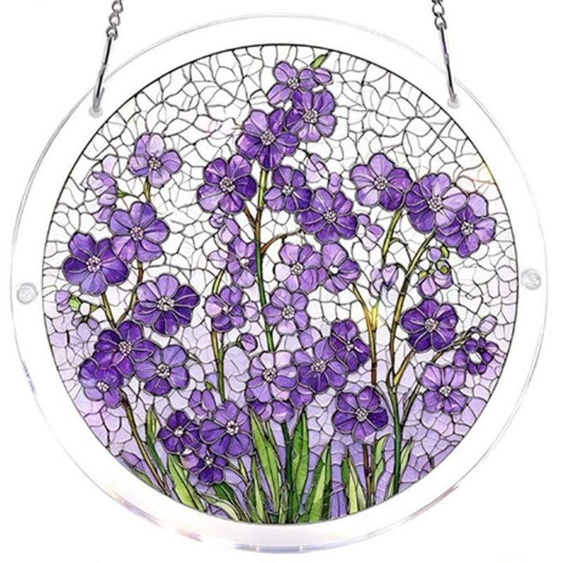 Puzzle Sun Catcher Stained Glass Window Hangings Acrylic Suncatchers Decors for Home Garden Ornament Housewarmings Gift