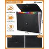 File Organizer Expanding File Folder, 13 Pockets , A4 Letter Size Paper Document Receipt Folder For Classroom, Home, Office And Travel