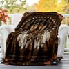 1pc Wolf Chief Blanket for Sofa Bed Soft and Light Bedding Ideal for Picnics, Ultra-Soft All-Season Throw for Outdoor Travel - Christmas-c0803009