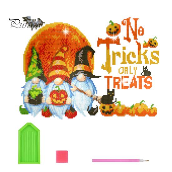 

DIY алмазная живопись наклейки ручной работы Хэллоуин три гнома искусство улучшить координацию восприятия наклейки на стену Sets