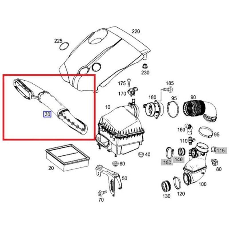 Car Engine Air Intake Hose Pipe Replacement For Mercedes-Benz W176 W246 W117 W156 A B CLA GLA-Class A6510900000 A6510904337