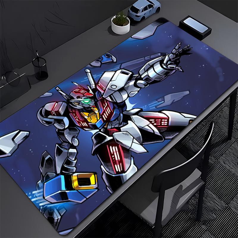Gaming Mouse Pad Mechanical Warrior Gundam Aerial Accessories Office Gamer Desk Mat Non-Slip Laptop Ground Mat PC Large Mousepad