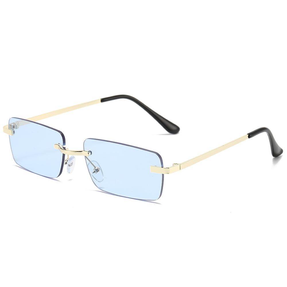 New Rimless Sunglasses Women Men Frameless Rectangle Sun Glasses Travel UV400 Protection Shades Cycling Driving Goggles