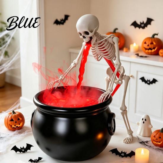 Realistyczny Efekt Dymu Gotowania Rekwizyt Halloweenowy Kociołek Wiedźmy Maszyna do Mgły Ultradźwiękowy Generator Mgły ze Świecącą diodą LED Dekoracja Sceny Czarownictwa Wewnętrzna