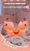 Cute Pink Pony Silicone Night Light: Adjustable Seven-Color Soft Glow for Bedroom or Desk