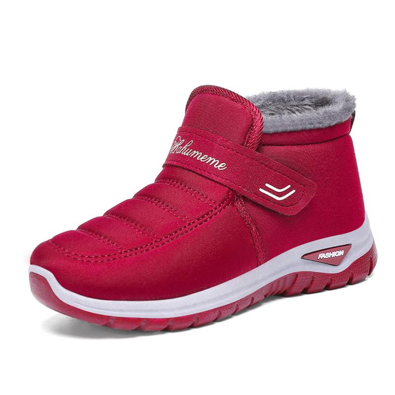Women's Plus Size Fleece-Lined Cotton Snow Boots - Warm, Thickened, Short Boots for Middle-aged and Elderly Couples