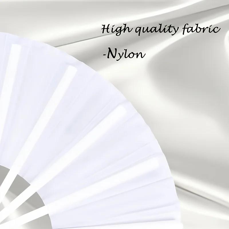 Faltfächer, Chinesischer Kung Fu Tai Chi Fächer, Fächer aus Nylongewebe, Geeignet für Aufführungen von Männern und Frauen, Tänze und Dekorationen