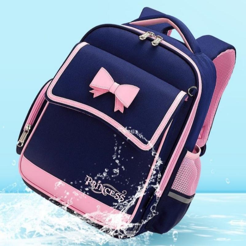 Comfortable Lightweight Girls Cute Schoolbag Fashionable Schoolbag Waterproof Wear-resistant England Style Oxford Cloth