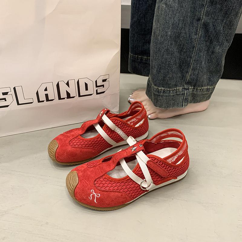 Mesh Mary Jane Shoes Women's 2025 Summer New Fashion Versatile Comfortable Breathable Sports Leisure Lightweight Forrest Gump Shoes