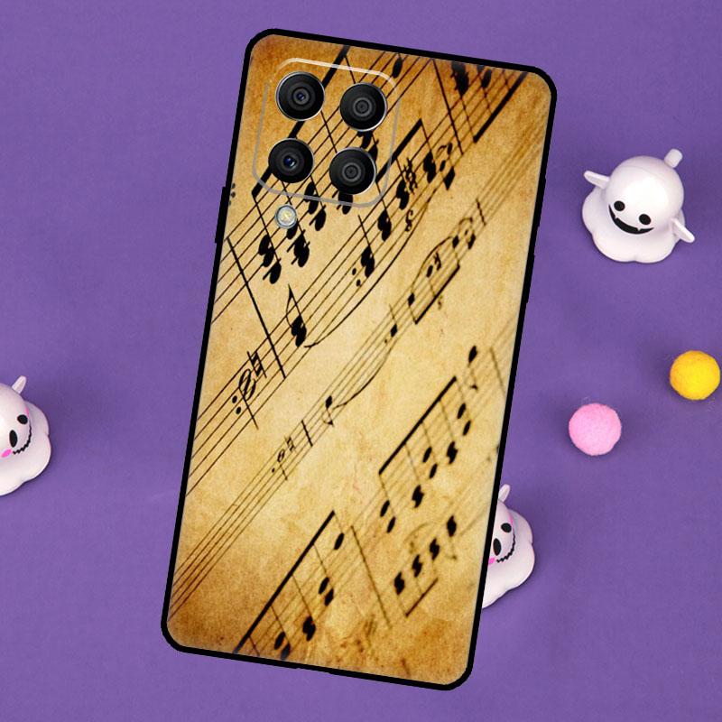 Piano keys Vintage Music Notes Cover For Samsung Galaxy M11 M51 M31 M33 M13 M23 M53 M15 M55 M14 M34 M54 M20 M32 M52 Case