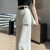 Two-Piece Look Hip-Cover Wide-Leg Pants for Women - 2026 Spring High-Waisted Slimming Casual Straight Floor-Length Trousers