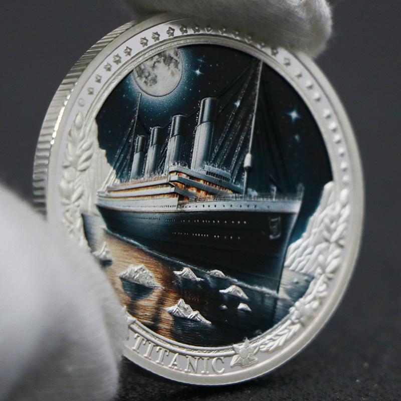 Titanic Commemorative Coin, Metal, Silver Plated, Love Medal, Christmas Gift, Stocking Stuffers
