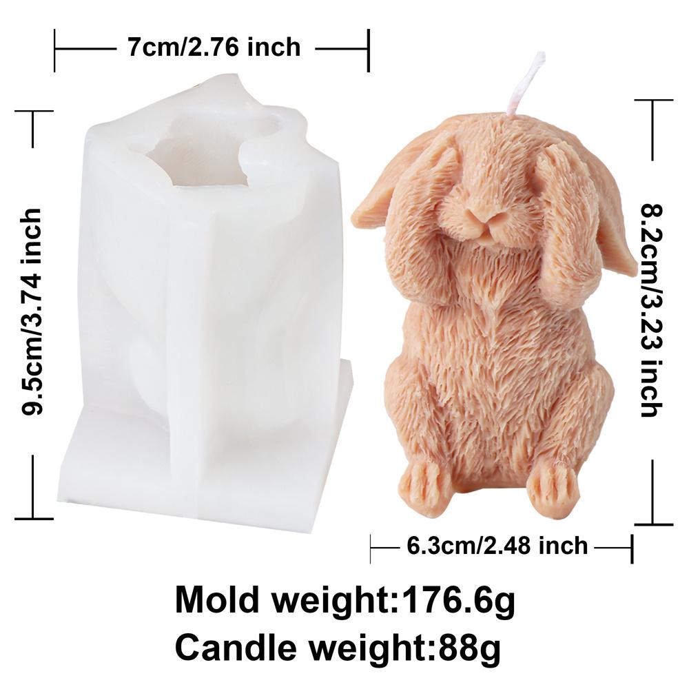 New Easter Rabbit Silicone Candle Mold DIY Bunny Gypsum Soap Mold Animal Resin Making Crafts Casting Molds Party Gift