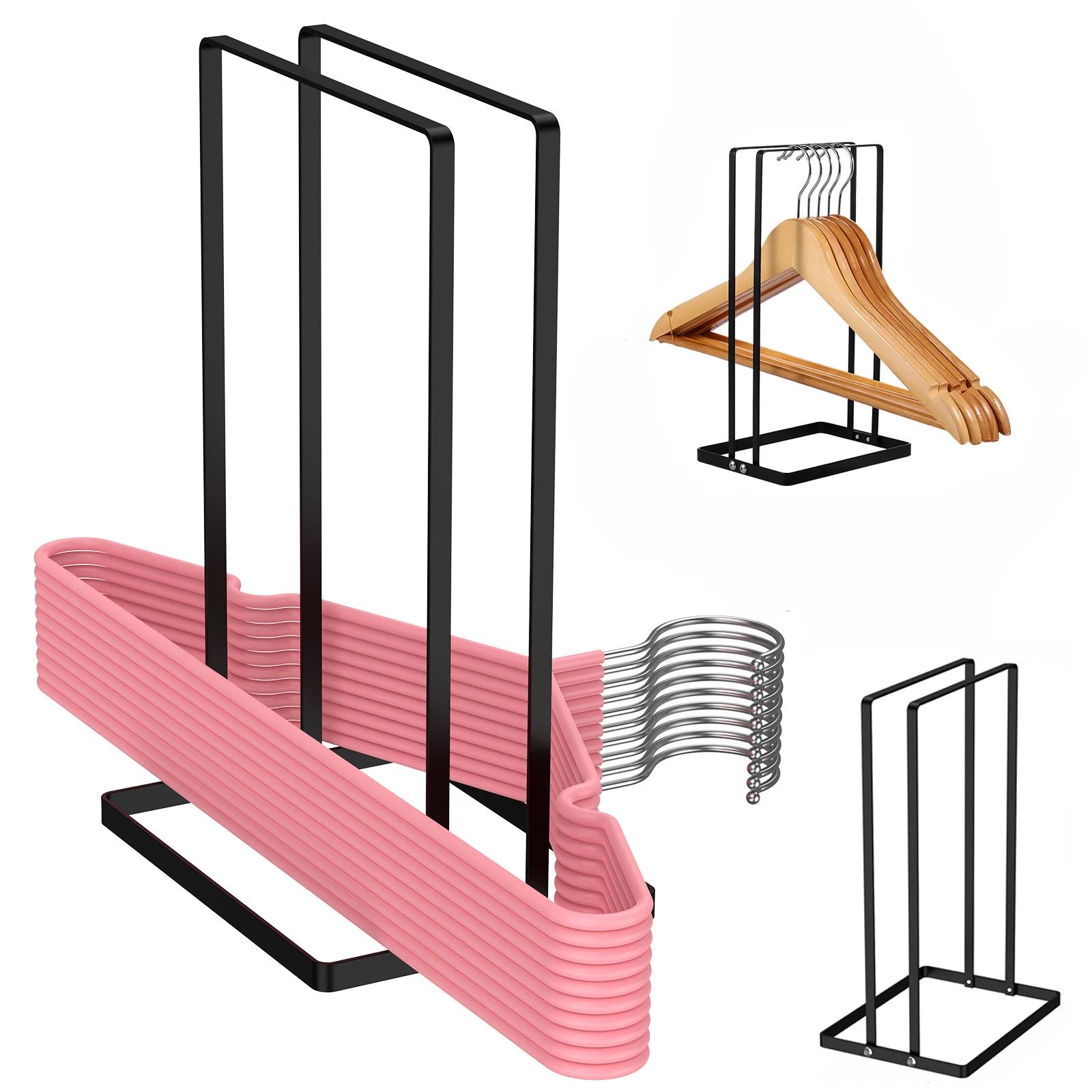 2Pcs Hanger Stacker Rack Large Capacity Hanger Storage Organizer for Adults Children Clothes Detachable Storage Organizer