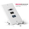 US 3 PORT VGA HDMI USB3.0 Socket Wall Mount Panel Adapter Wall Socket