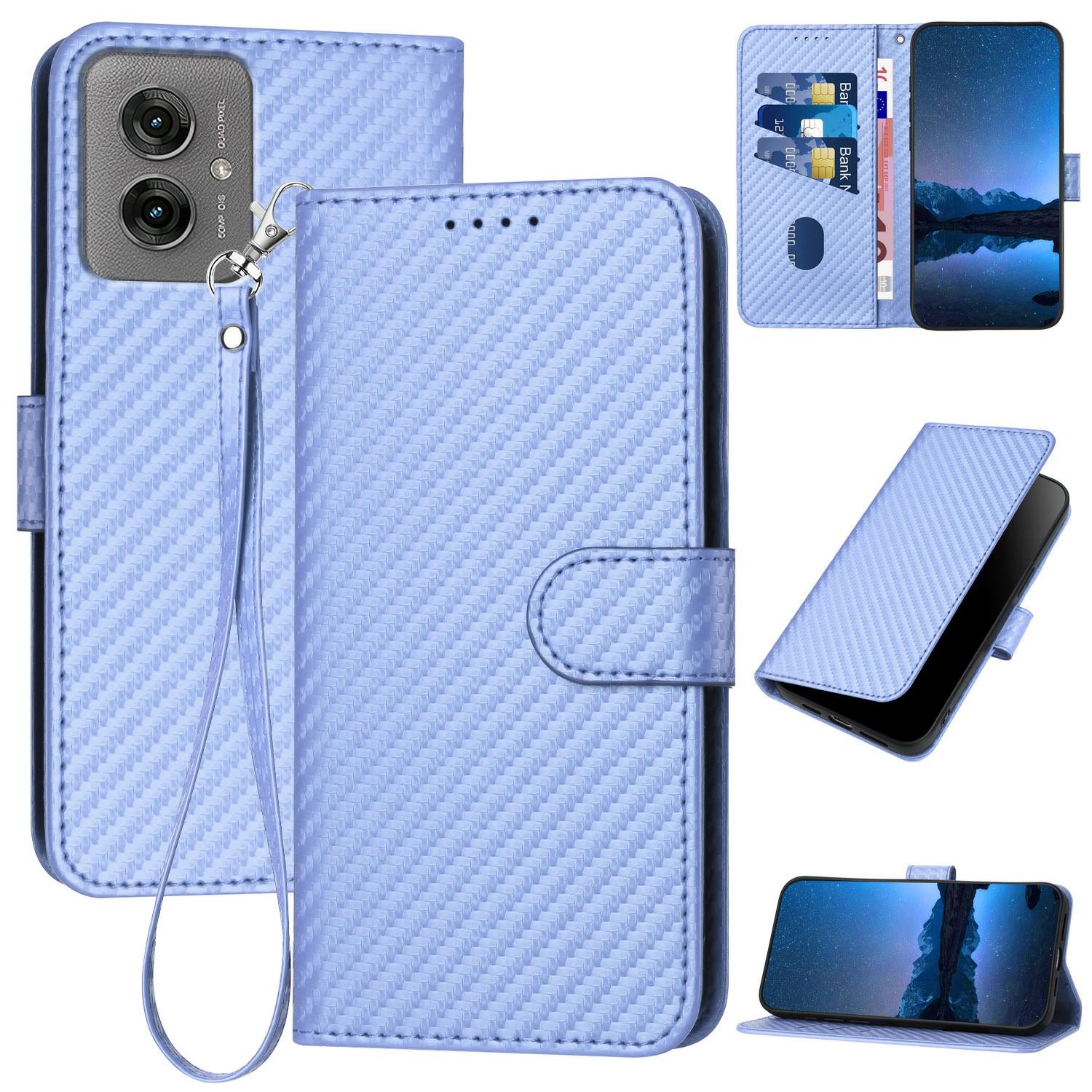 

YX0070 For Motorola Moto G55 5G Wallet Case Carbon Fiber Texture Leather Cell Accessories Phone Cover A