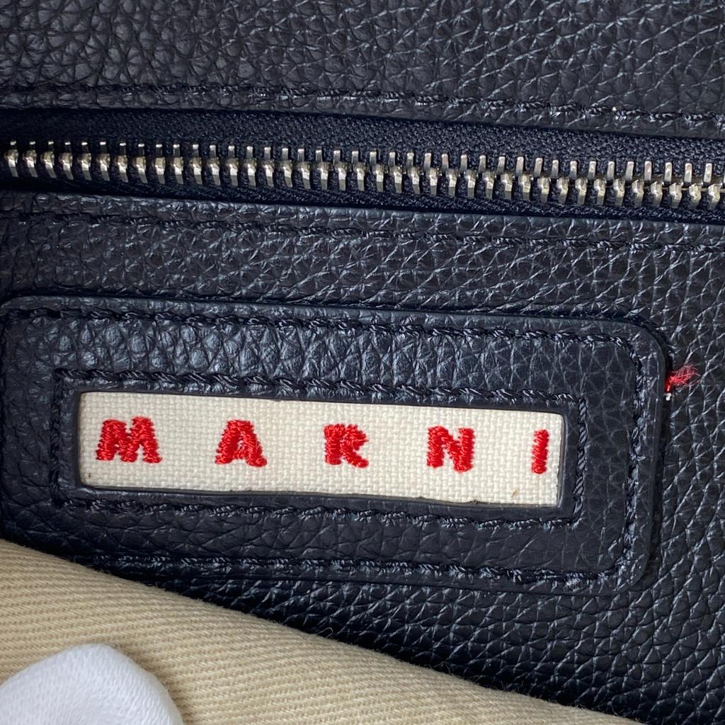 Used MARNIShoulder Bag Black Leather Women