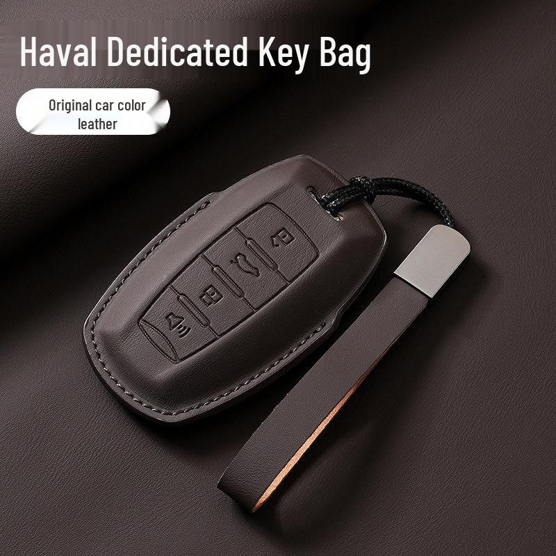 Universal Genuine Leather Key Cover for Great Wall Haval H6, H2M6, Big Dog, Menglong F7