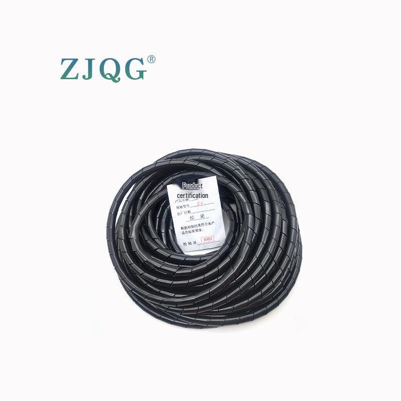 PE Material White & Black Spiral Cable Management Tube